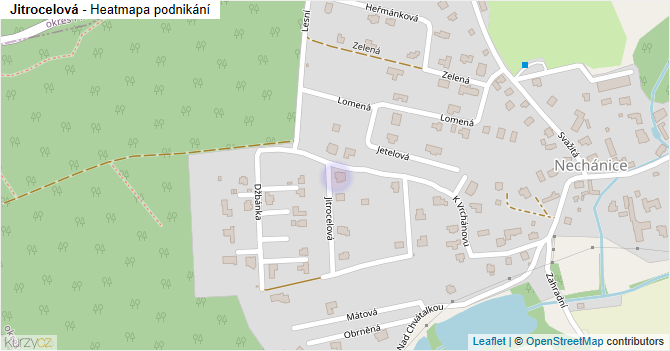 Jitrocelová - mapa podnikání