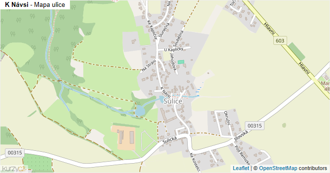 K Návsi - mapa ulice
