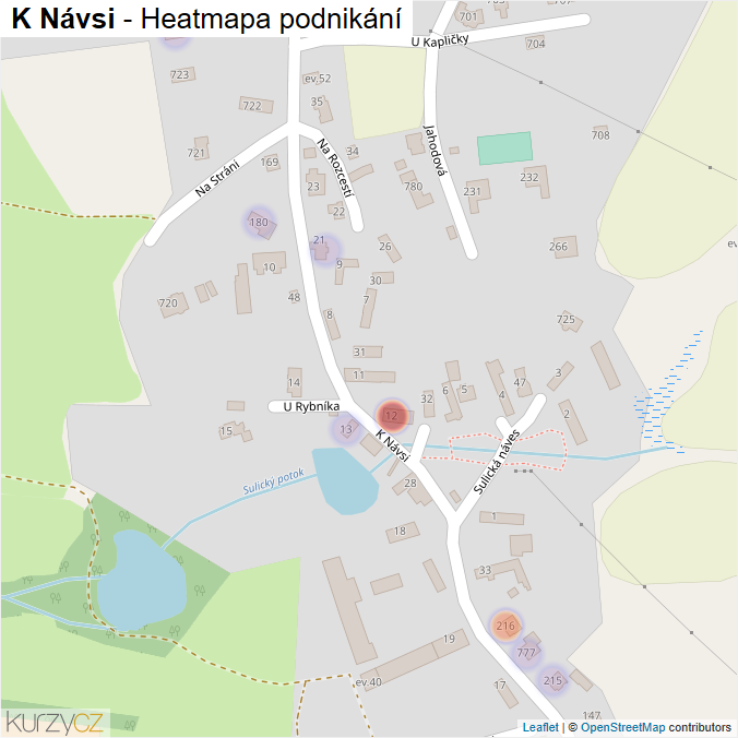 Mapa K Návsi - Firmy v ulici.