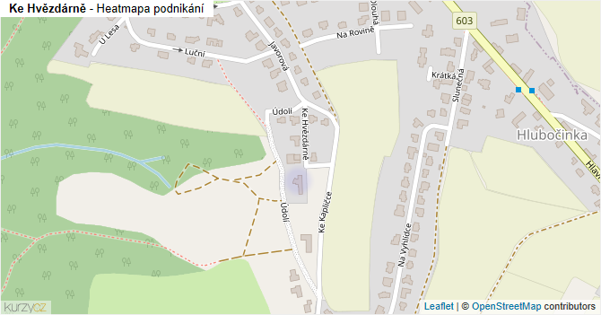 Ke Hvězdárně - mapa podnikání