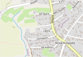 Lipová v obci Sulice - mapa ulice