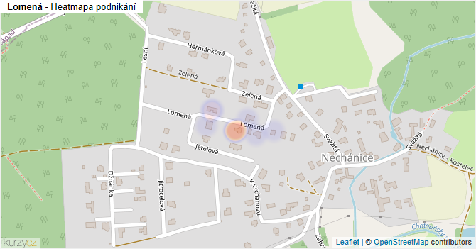 Lomená - mapa podnikání