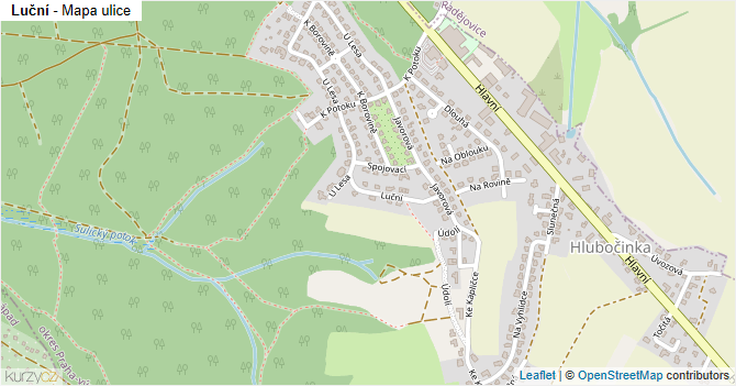 Luční - mapa ulice