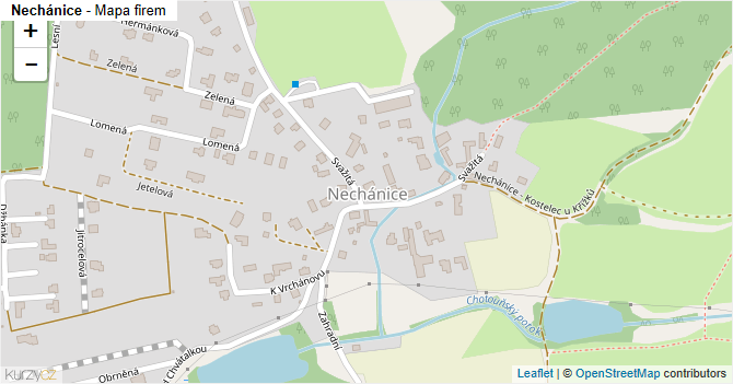 Nechánice - mapa firem