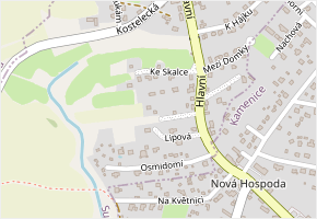 Schovaná v obci Sulice - mapa ulice