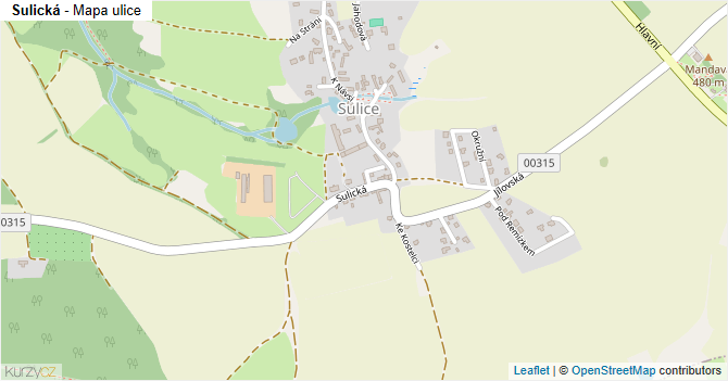 Sulická - mapa ulice