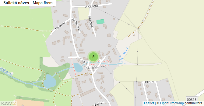 Sulická náves - mapa firem