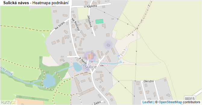 Sulická náves - mapa podnikání
