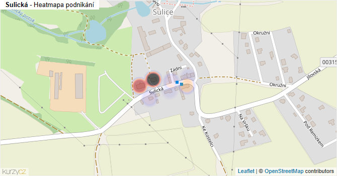 Sulická - mapa podnikání