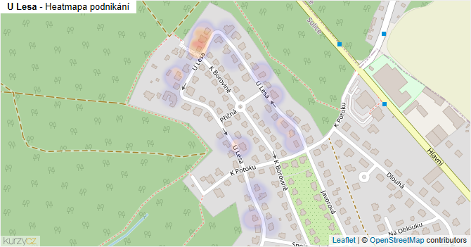 U Lesa - mapa podnikání