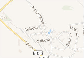 Vrbová v obci Sulice - mapa ulice