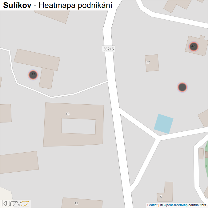 Mapa Sulíkov - Firmy v obci.