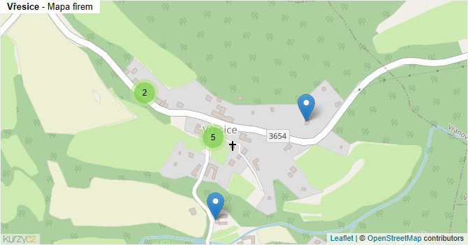 Vřesice - mapa firem