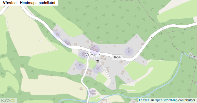 Vřesice - mapa podnikání