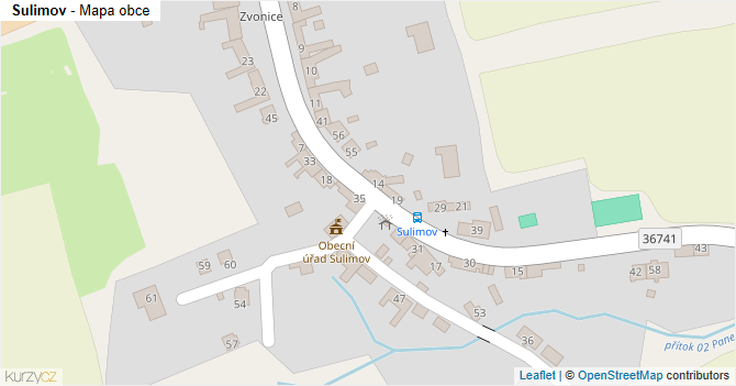 Sulimov - mapa obce