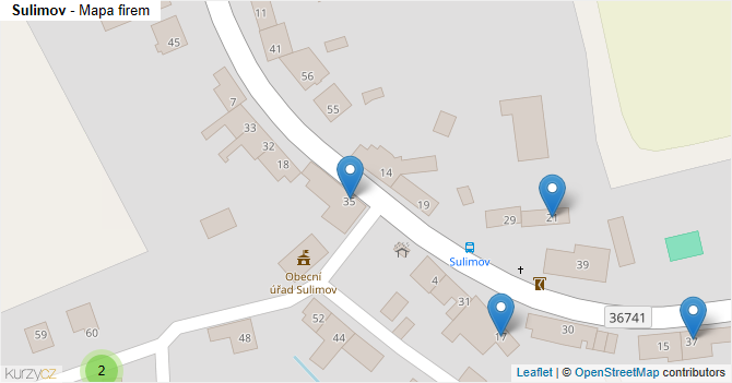 Sulimov - mapa firem