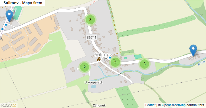 Sulimov - mapa firem