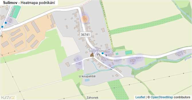 Sulimov - mapa podnikání
