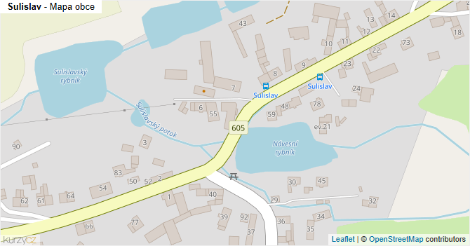 Sulislav - mapa obce