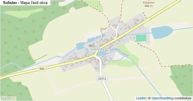 Sulislav - mapa části obce