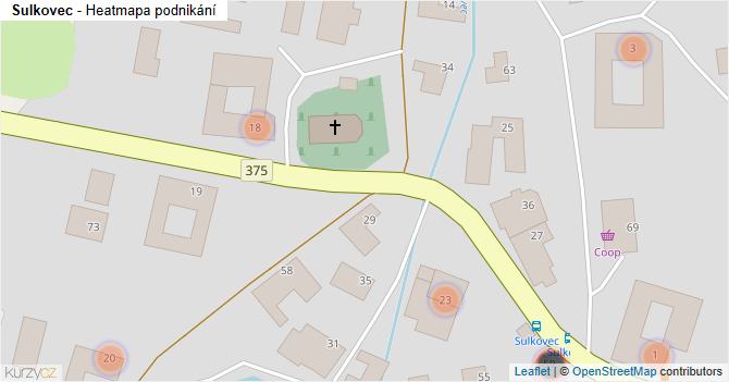 Sulkovec - mapa podnikání