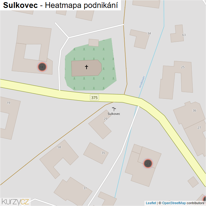 Mapa Sulkovec - Firmy v obci.