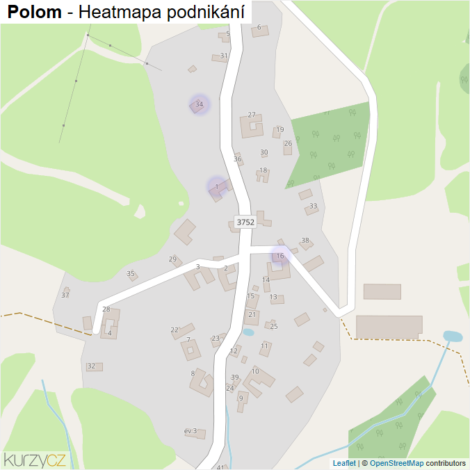Mapa Polom - Firmy v části obce.