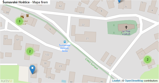 Šumavské Hoštice - mapa firem
