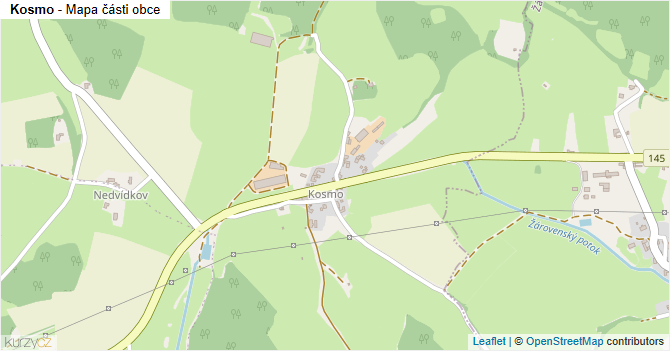 Kosmo - mapa části obce