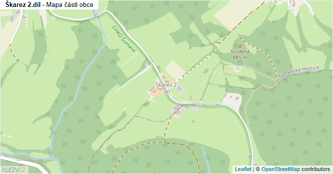 Škarez 2.díl - mapa části obce