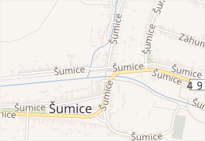 Mrtvá ulice v obci Šumice - mapa ulice