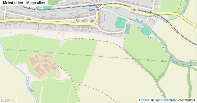 Mrtvá ulice - mapa ulice