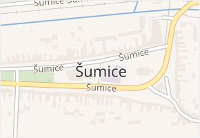 Šumice v obci Šumice - mapa části obce