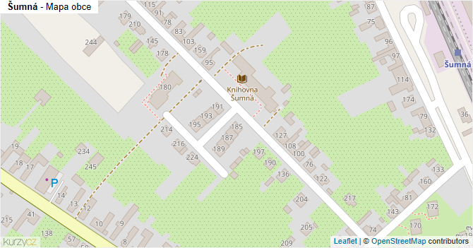 Šumná - mapa obce