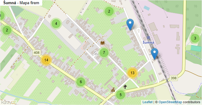 Šumná - mapa firem