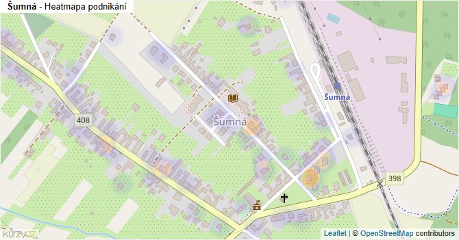 Šumná - mapa podnikání