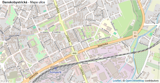 Banskobystrická - mapa ulice