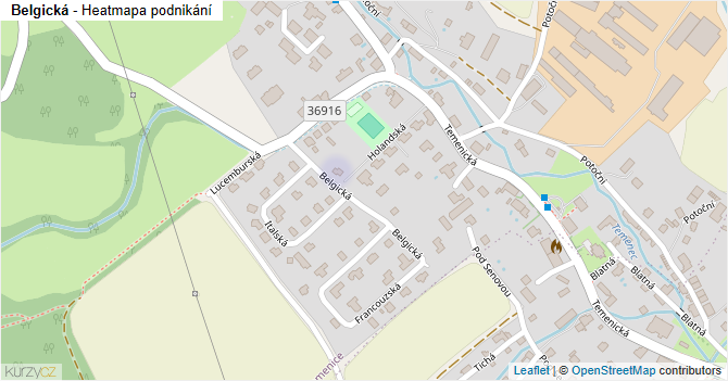 Belgická - mapa podnikání