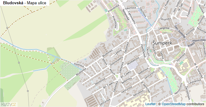 Bludovská - mapa ulice