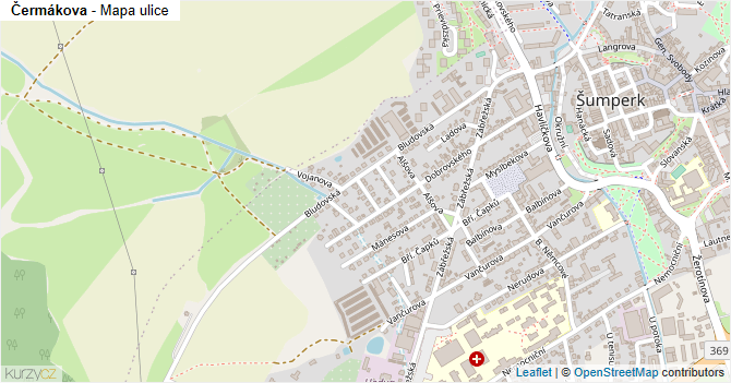 Čermákova - mapa ulice