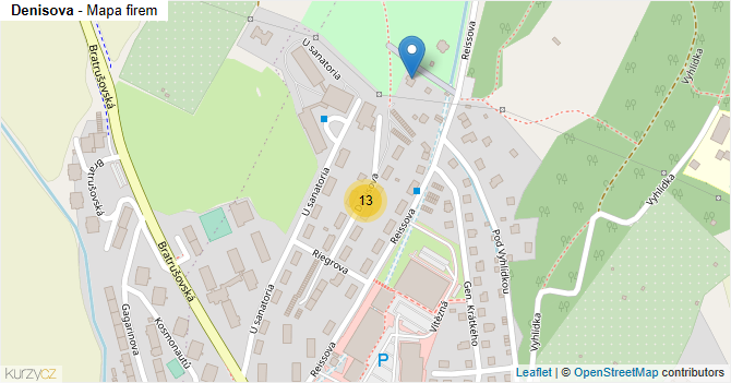 Denisova - mapa firem