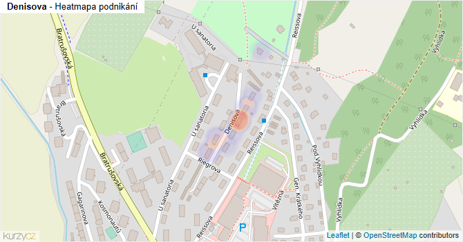 Denisova - mapa podnikání
