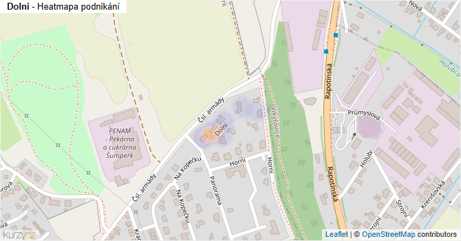 Dolní - mapa podnikání
