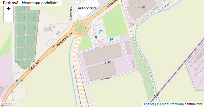 Feritová - mapa podnikání