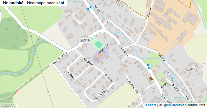Holandská - mapa podnikání