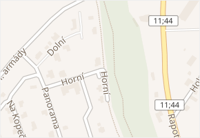 Horní v obci Šumperk - mapa ulice