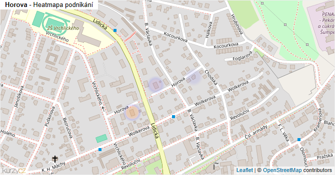 Horova - mapa podnikání