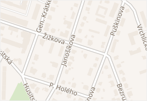 Janošíkova v obci Šumperk - mapa ulice
