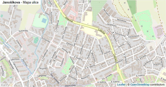 Janošíkova - mapa ulice