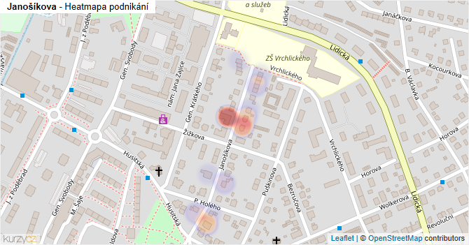 Janošíkova - mapa podnikání